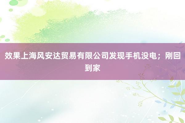 效果上海风安达贸易有限公司发现手机没电；刚回到家